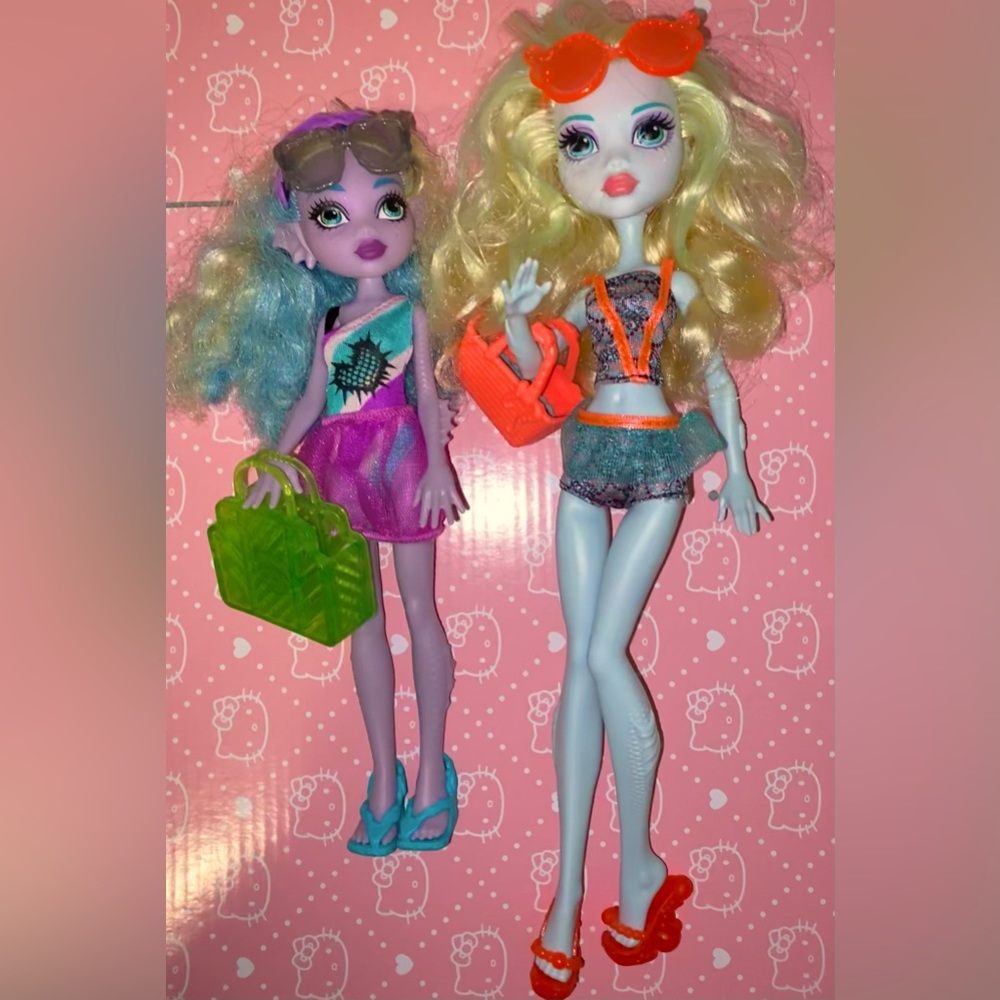Monster High Lagoona Blue & sister Kelpie Blue dolls two pack bundle lot NWOT